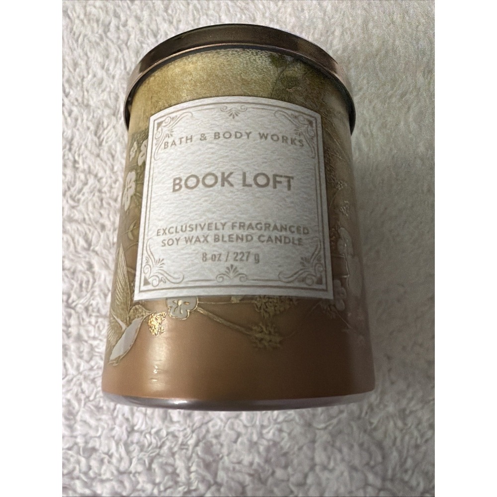 Bath & Body Works BOOK LOFT 8oz Single Wick Jar Candle Brand New Soy Wax Blend